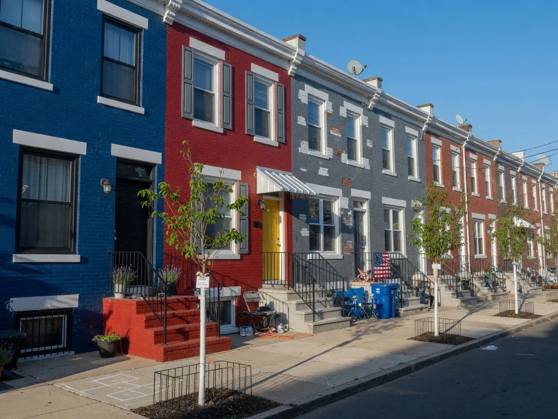 Classic Philadelphia rowhomes in Point Breeze