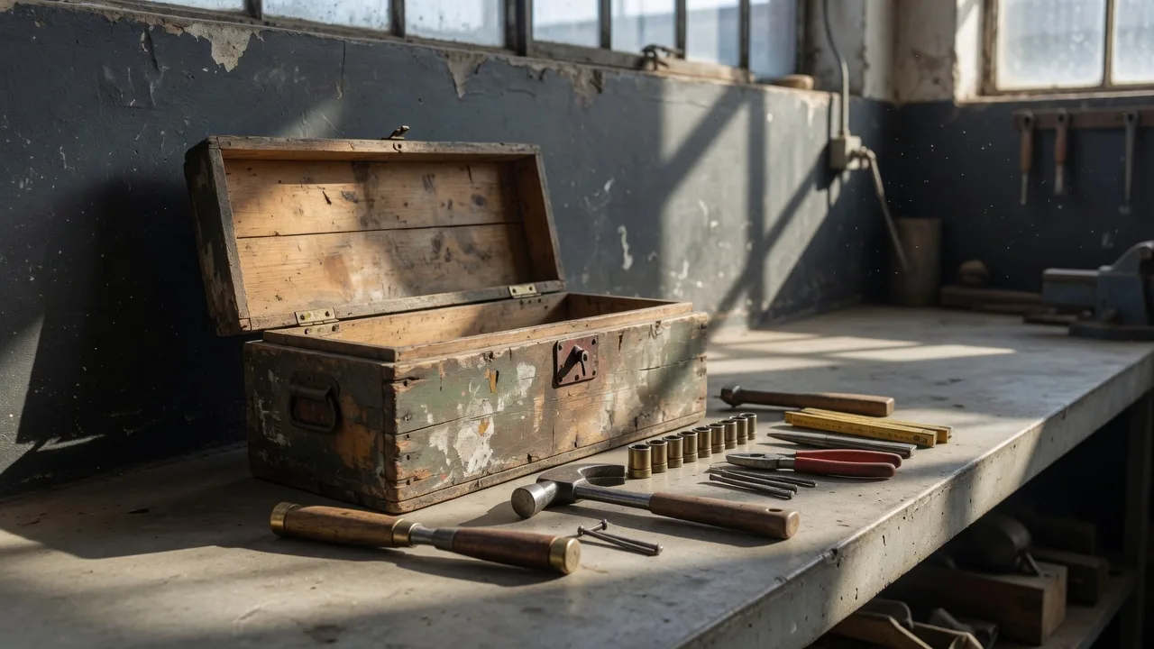 Workshop with tool chest