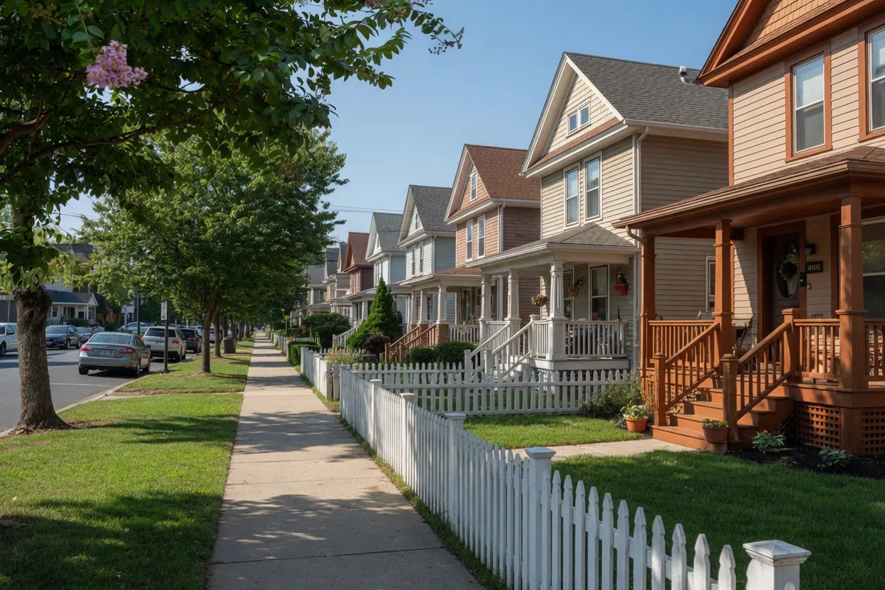 Bright daylight photograph of a residential home in the DC Metro area