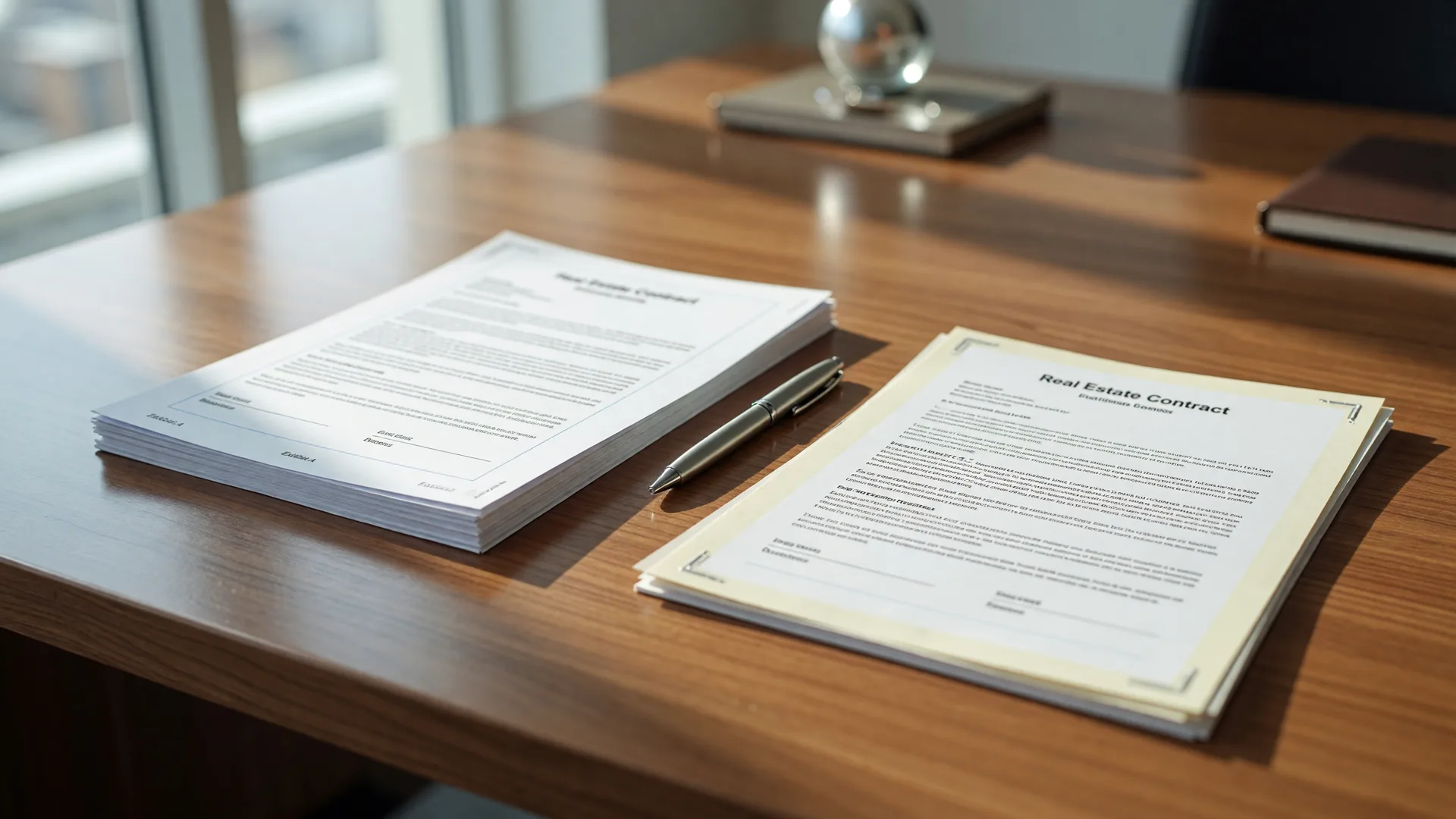 Two documents side by side representing comparison