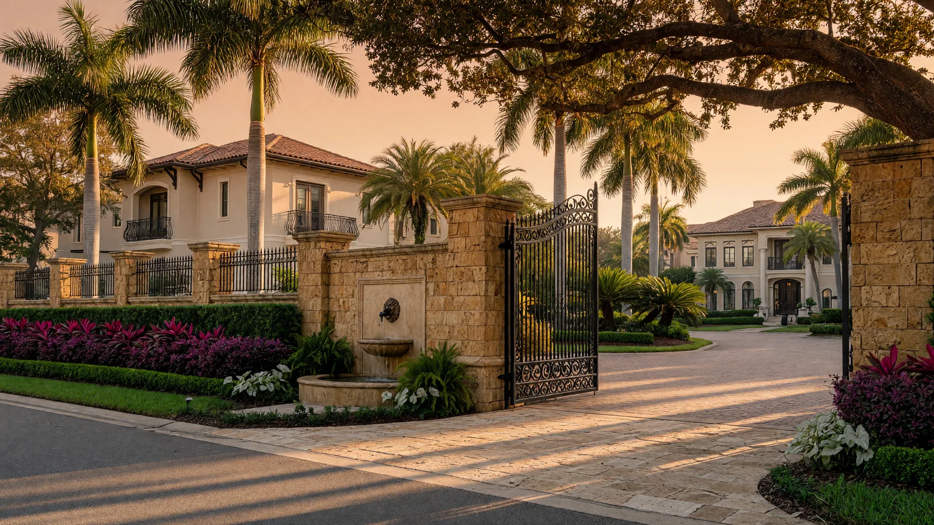 An upscale gated community entrance in Orlando