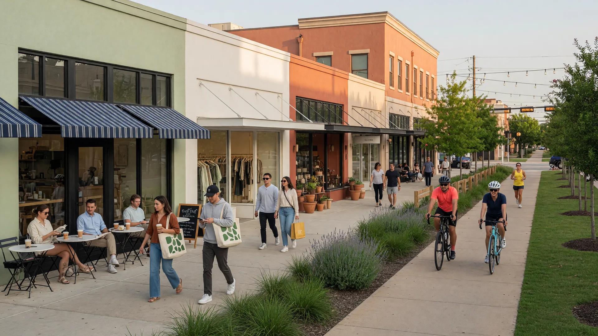 Homes and streetscapes in Knox-Henderson, Texas