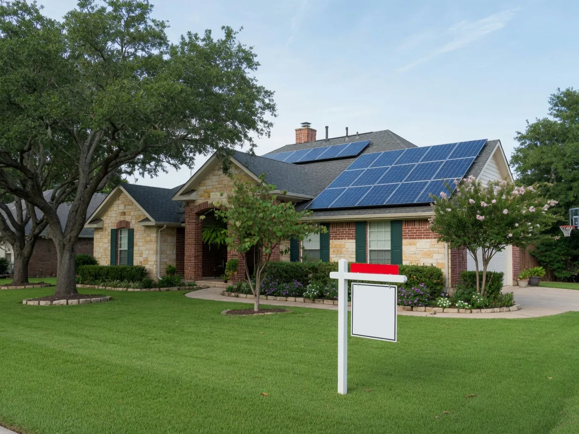 Texas home with solar panels listed for sale