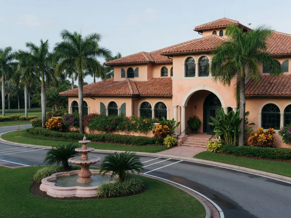 The clubhouse at St. Andrews Country Club in Boca Raton