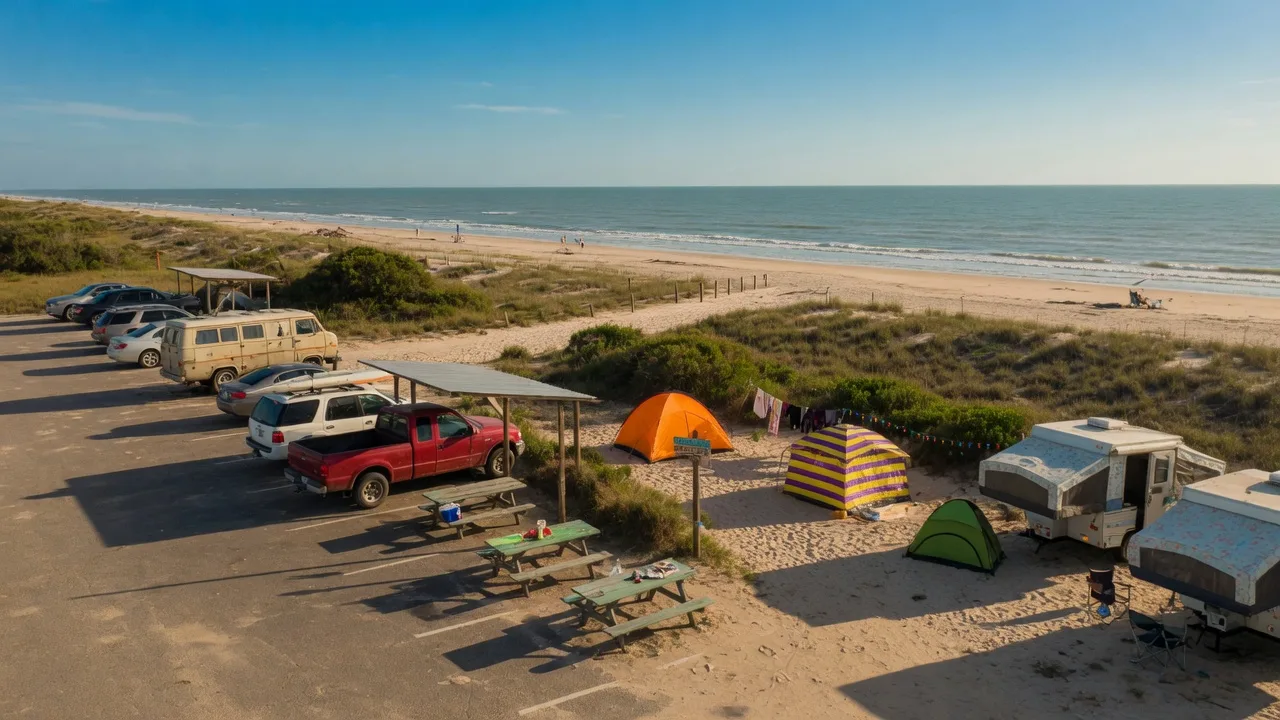 A small Texas beach community with a county park and direct Gulf access
