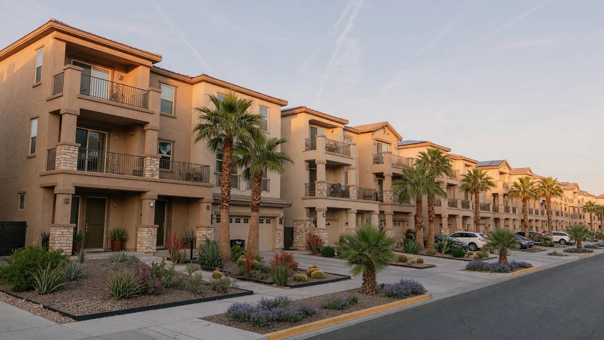 Newer single-family homes in a Las Vegas master-planned community with mountain views