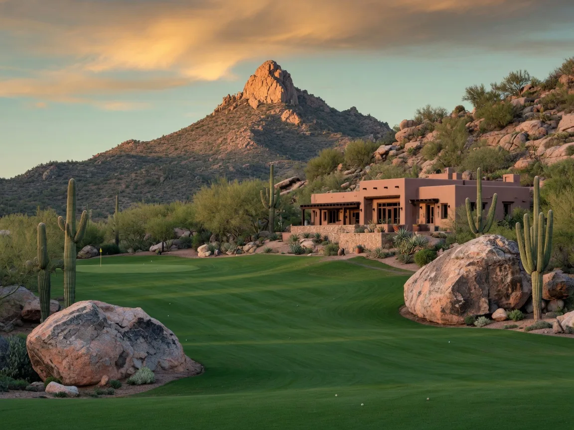 Troon North luxury golf course community with Pinnacle Peak views in Scottsdale Arizona