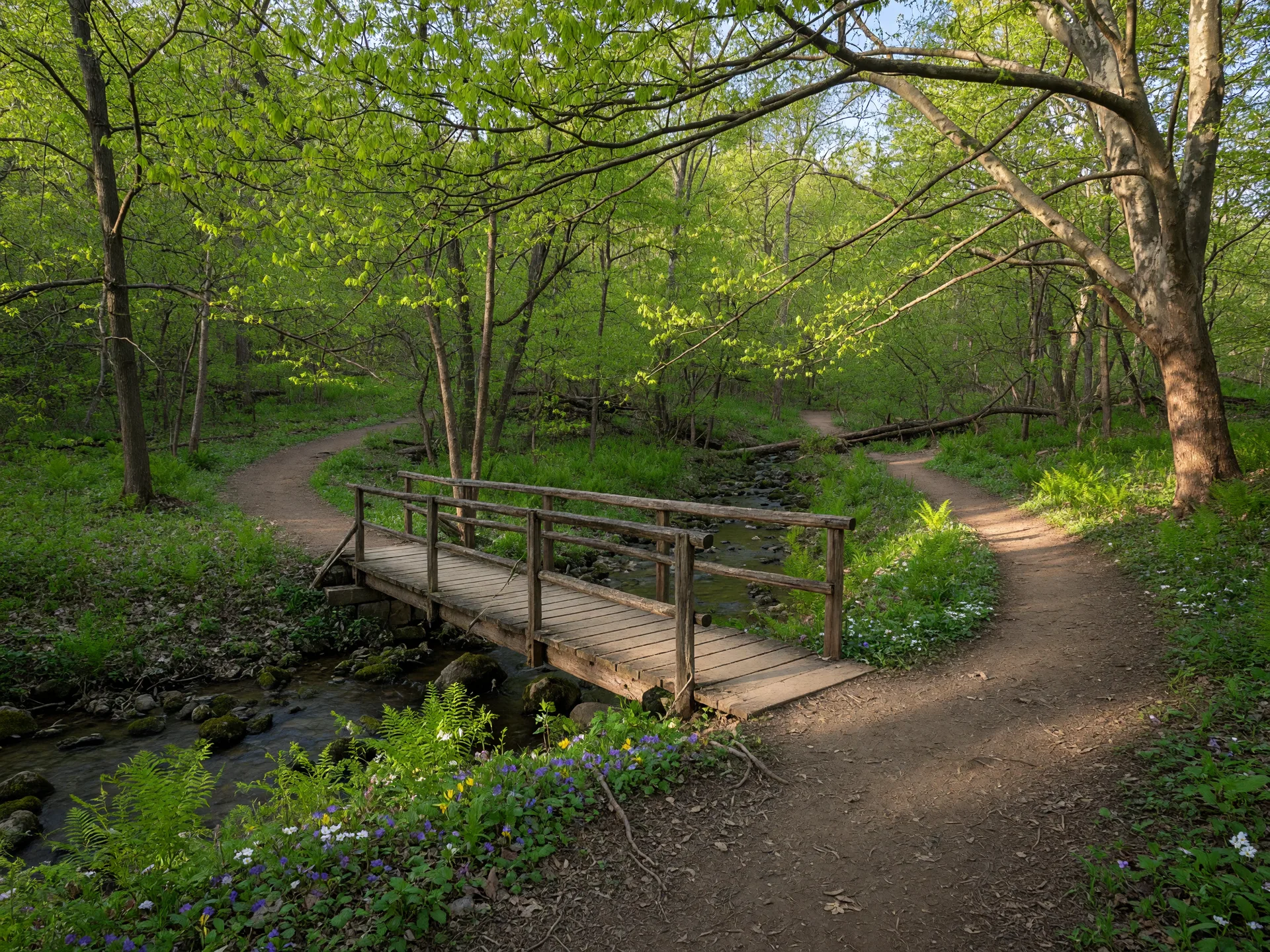 Crum Creek Trail hiking path through woodlands near Swarthmore