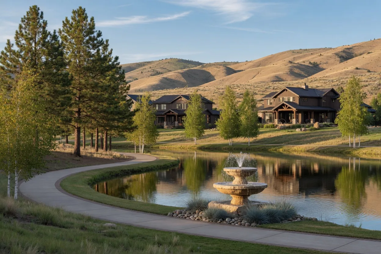 Illustrative image of a community pond