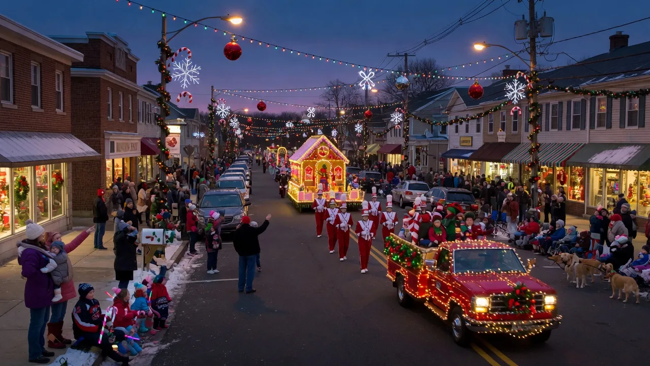 Cherry Hill Holiday Tree Lighting with festive decorations