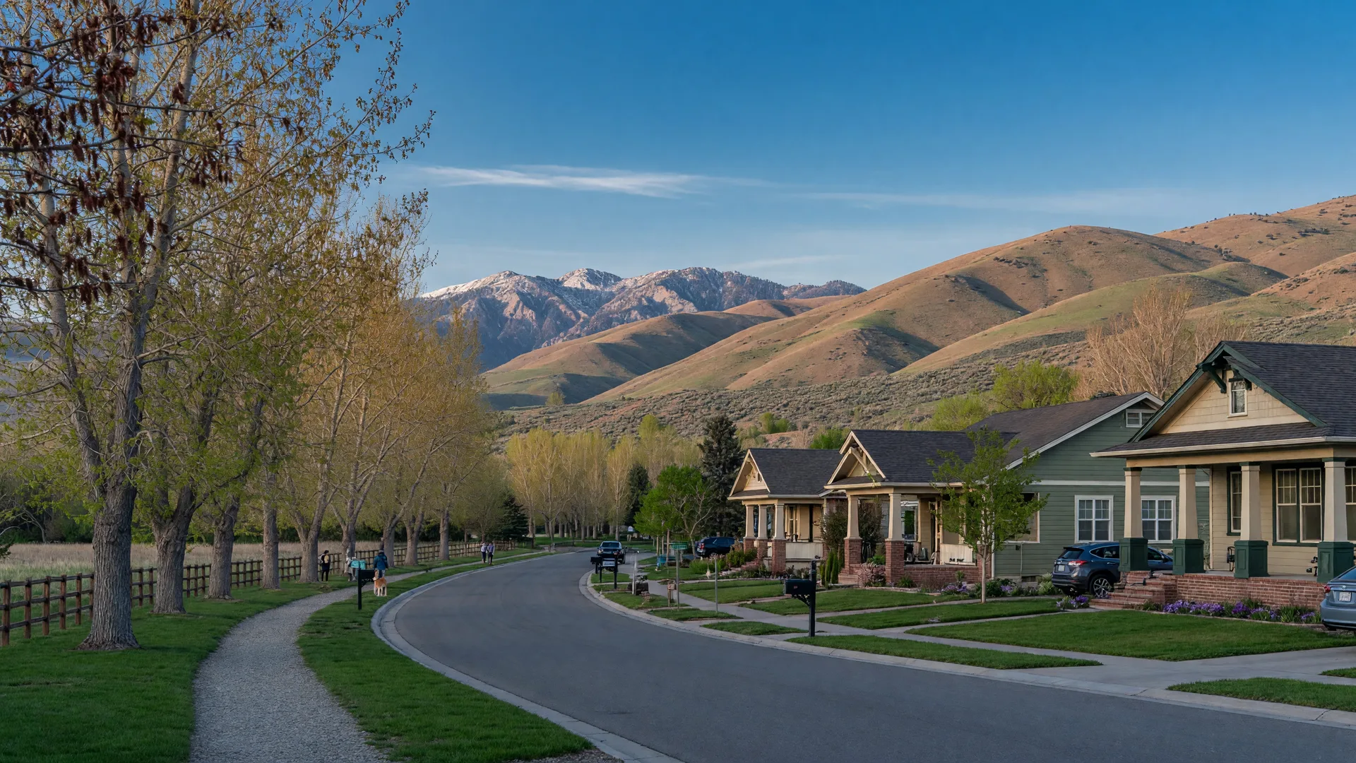 Established tree-lined residential street in southeast Boise