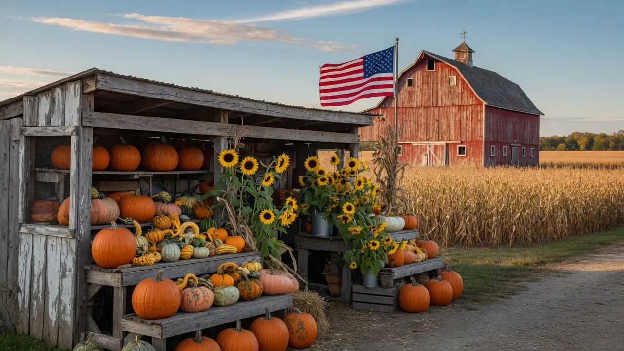 Cozy fall decor inside a Michigan home