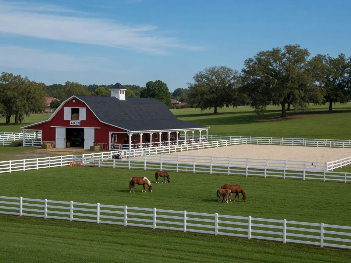 Horse property in Aiken SC with barn and pasture -- specialized features that affect home value.