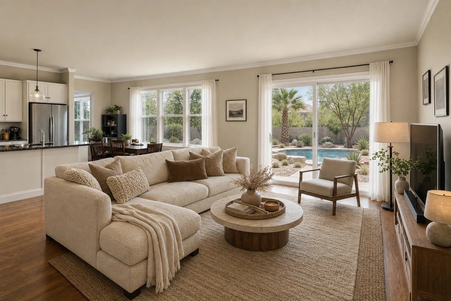 Bright, modern interior of a Las Vegas Valley home