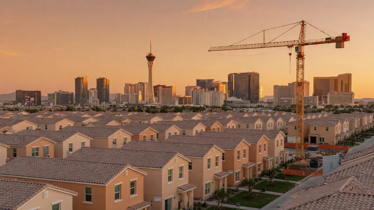 A bright professional photograph introducing the Las Vegas market news section of Bev Prock's August 2026 newsletter