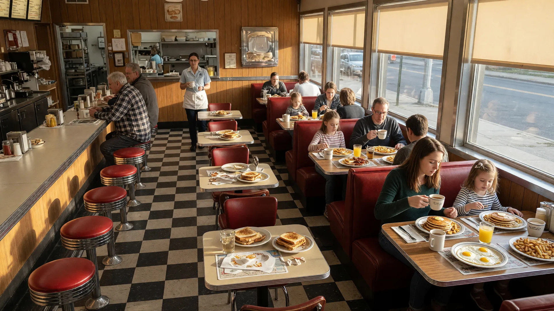 Nudy's Cafe breakfast diner in Wayne with welcoming storefront
