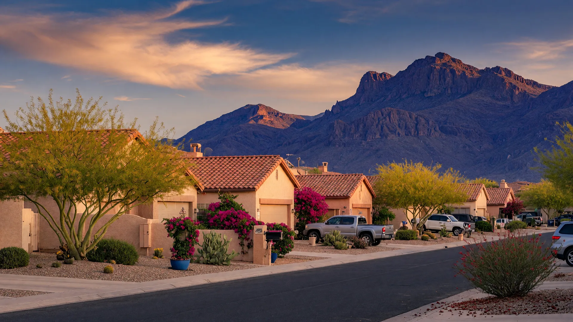 Sunny Mesa neighborhood scenery, Phoenix metro area