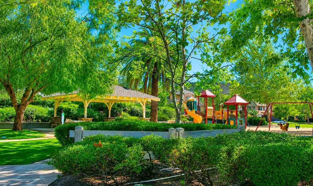 Park and playground with pavilion in the Greer Ranch community in Murrieta, California