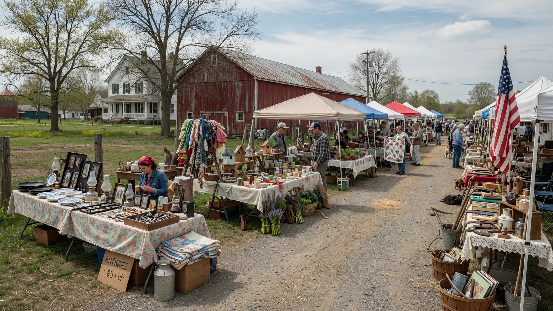 Historic Columbus Farmers Market in Mansfield Township, Burlington County NJ