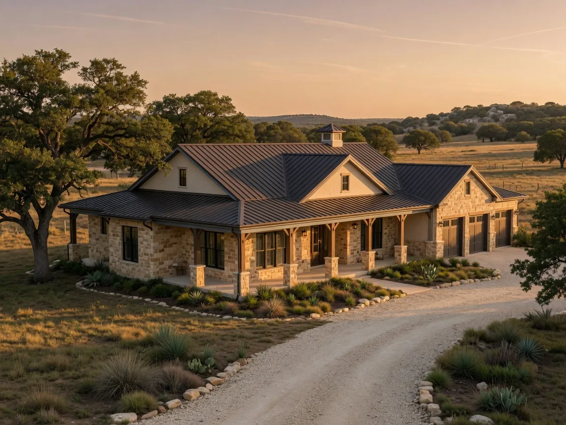 Front view of the single-story home at 306 County Road 6876, Natalia, TX