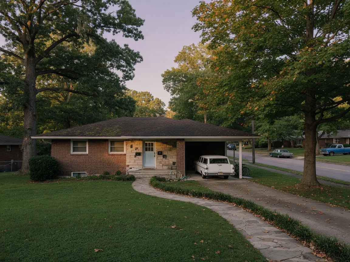 A mid-century ranch home on a large wooded lot in West Meade, Nashville