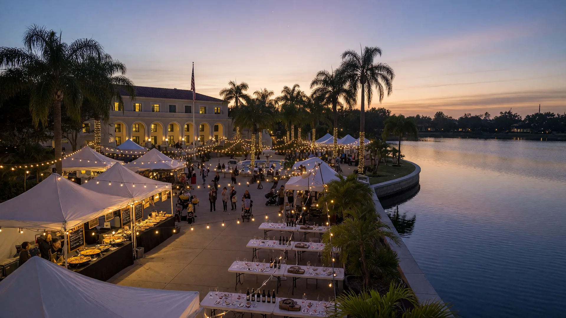 Header image for "The Miramar Food & Wine Festival Sets Up by the Lake at City Hall"