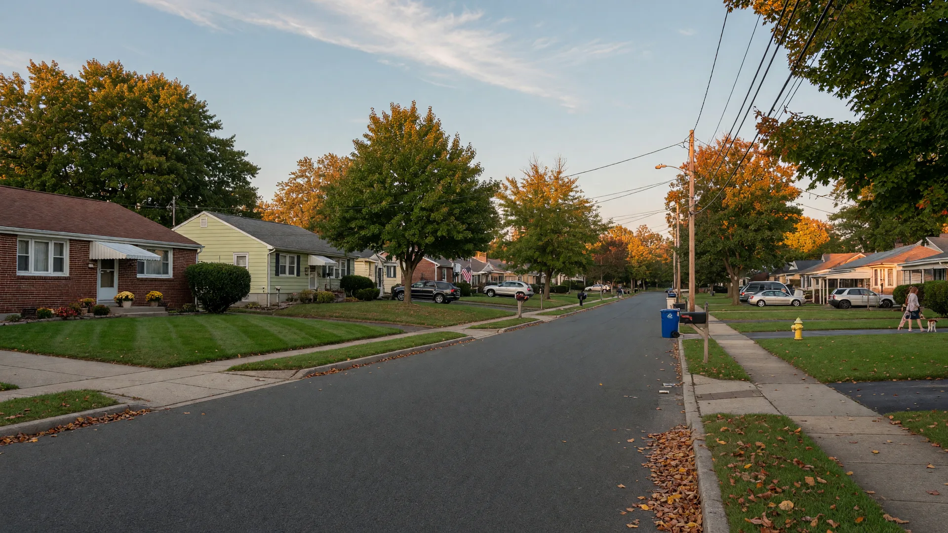 Autumn street in Delran