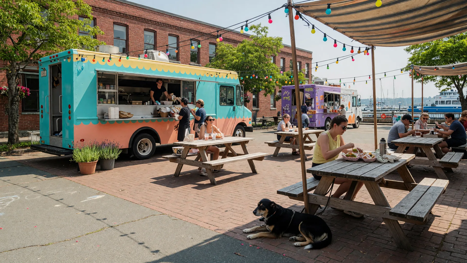Which Victoria Food Trucks Welcome Dogs at Their Locations?
