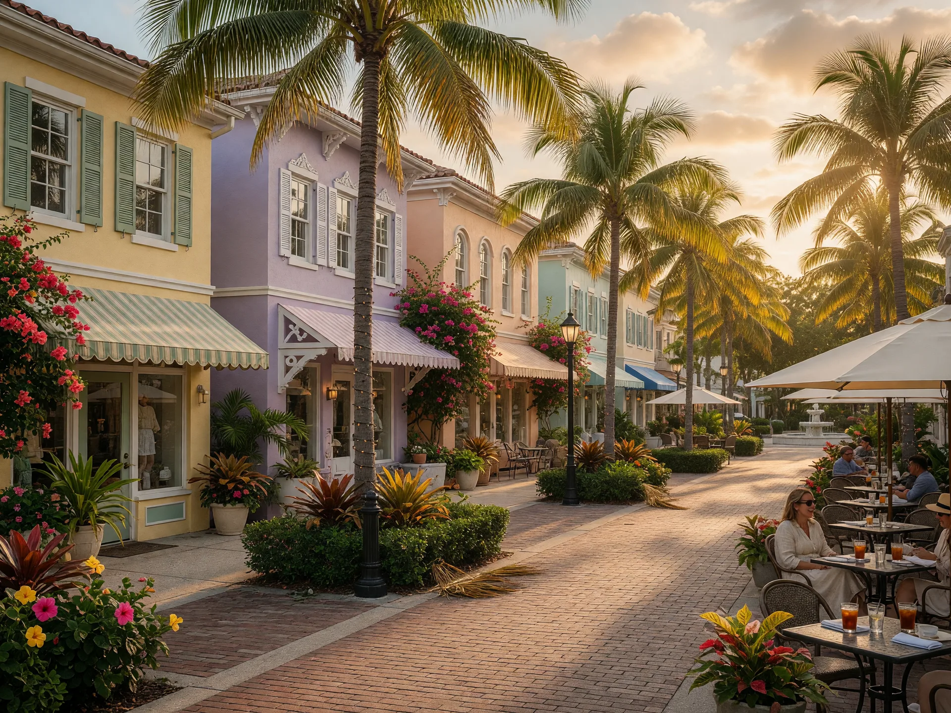 Downtown Naples, Florida street scene