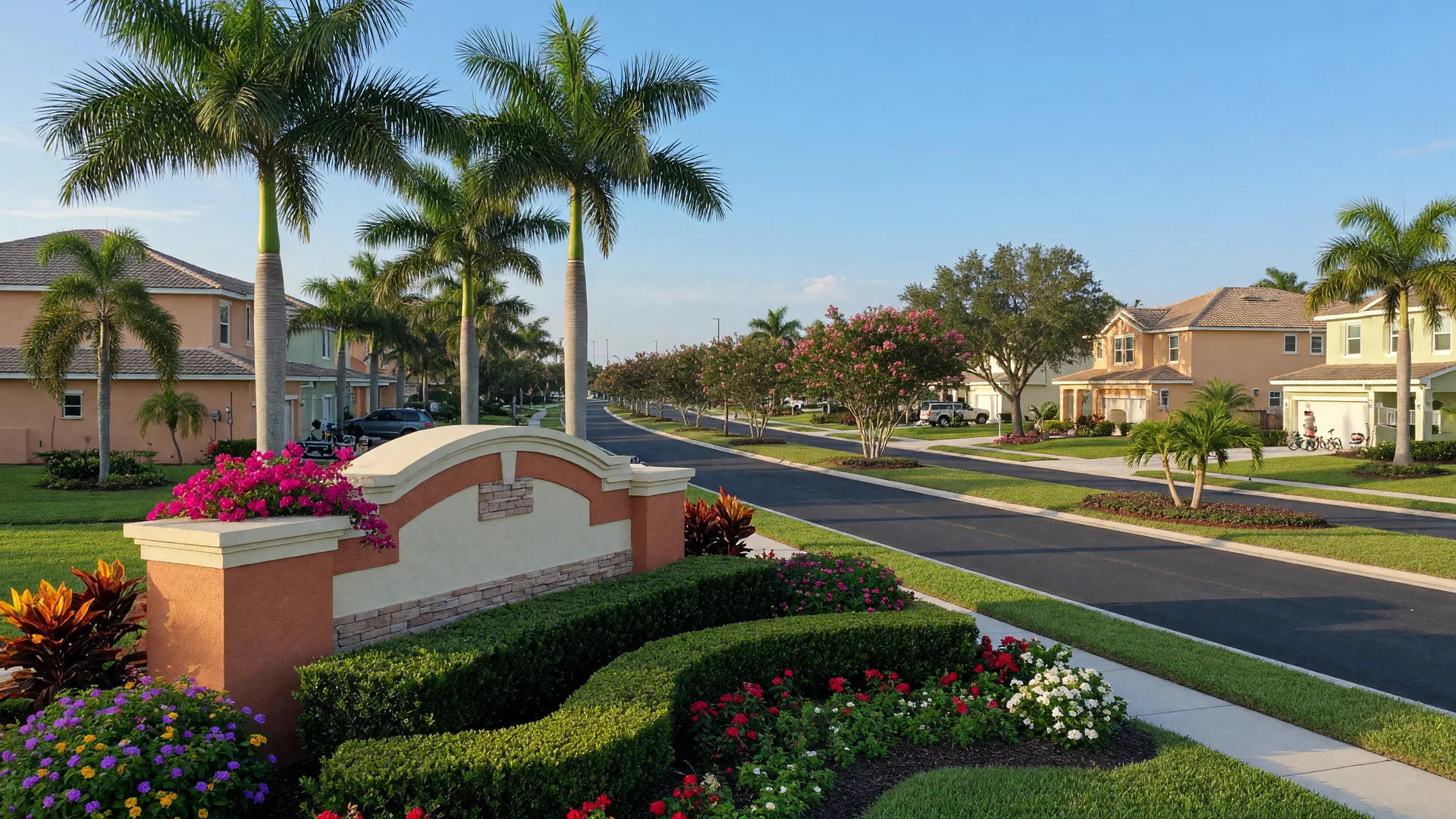 Gateway master-planned community entrance in Fort Myers, Florida
