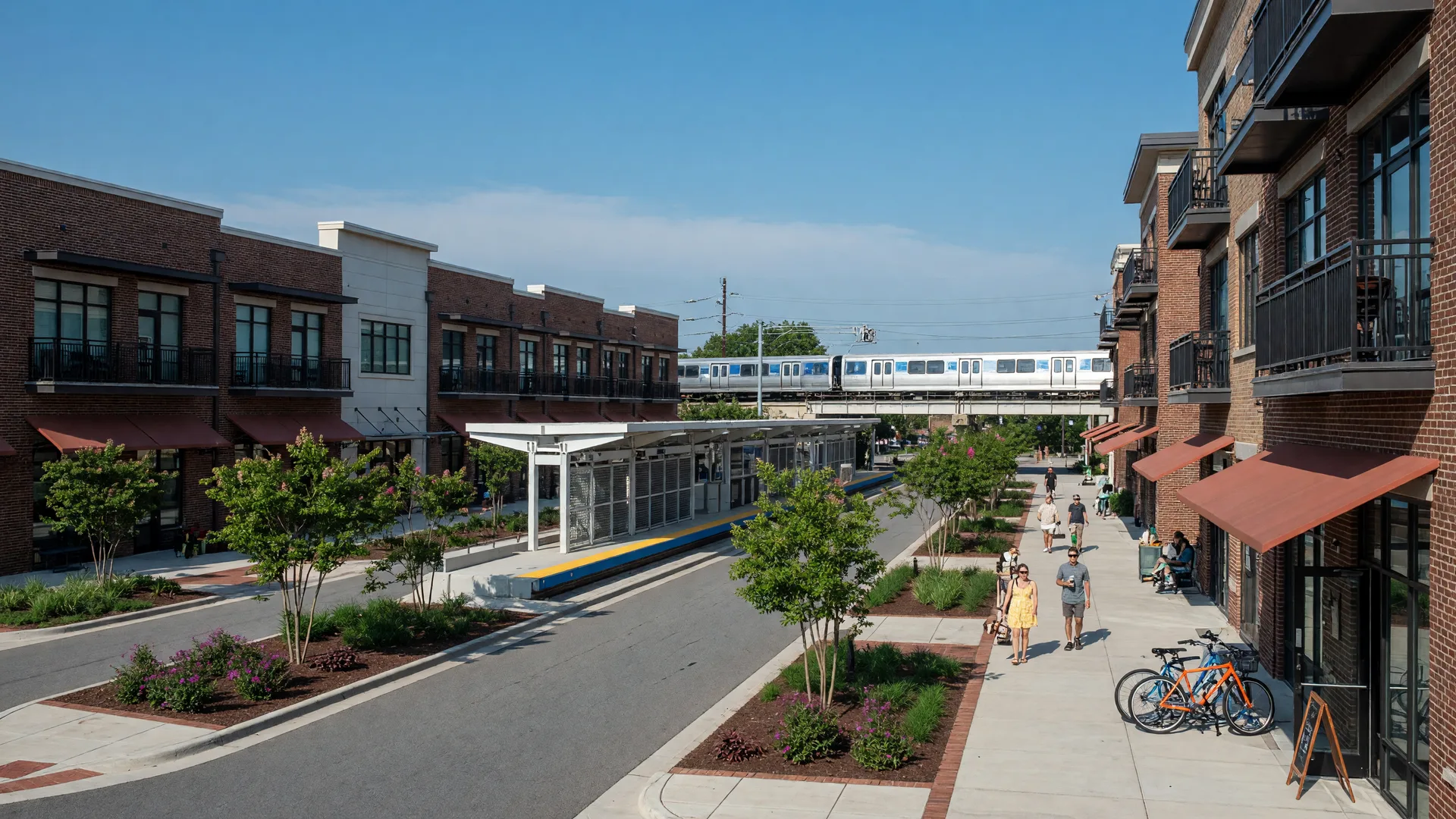 Walkable downtown Chamblee Georgia with MARTA rail access