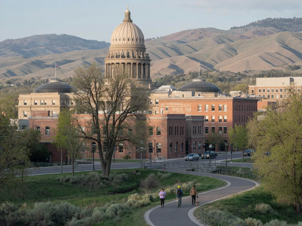 Downtown Boise with the Capitol dome