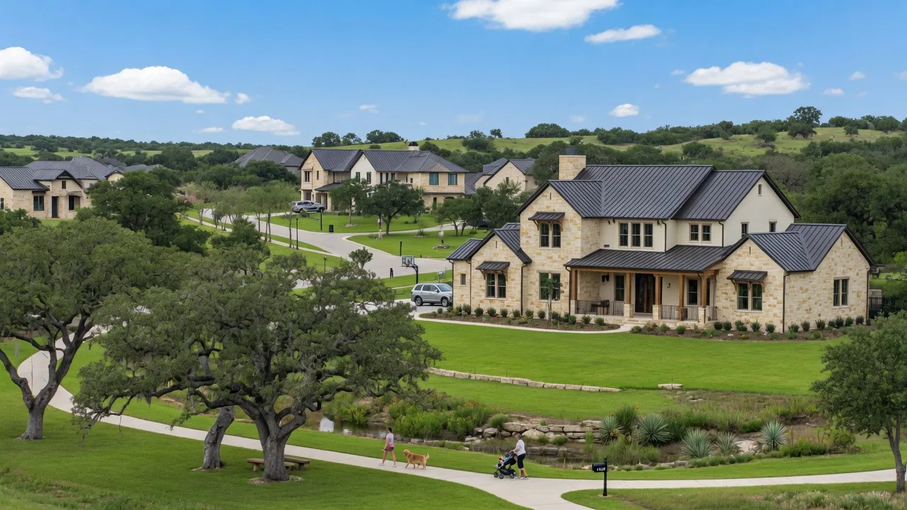 Master-planned community homes in Waterstone, Boerne Texas