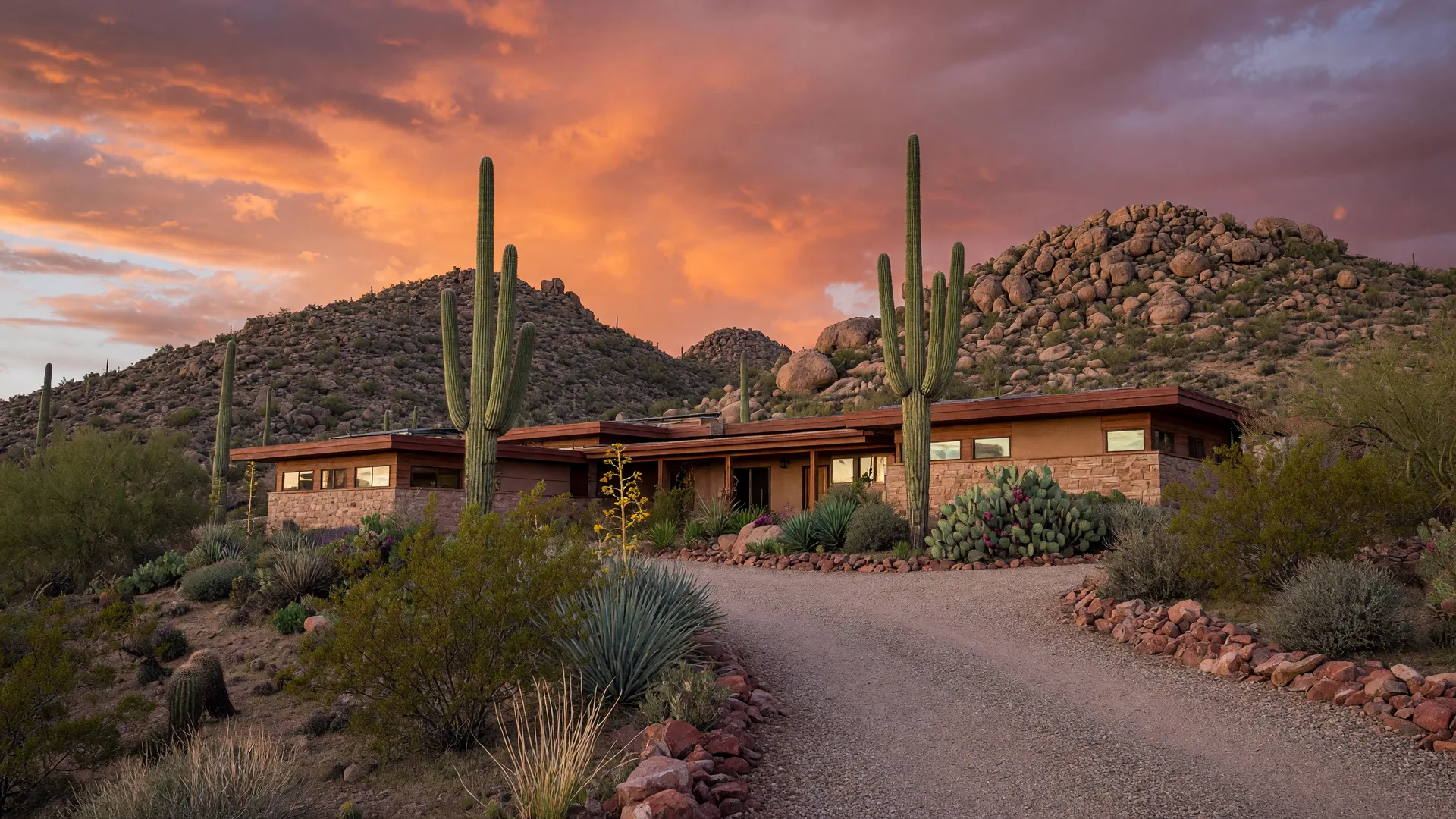 The Cave Creek & Carefree area at golden hour