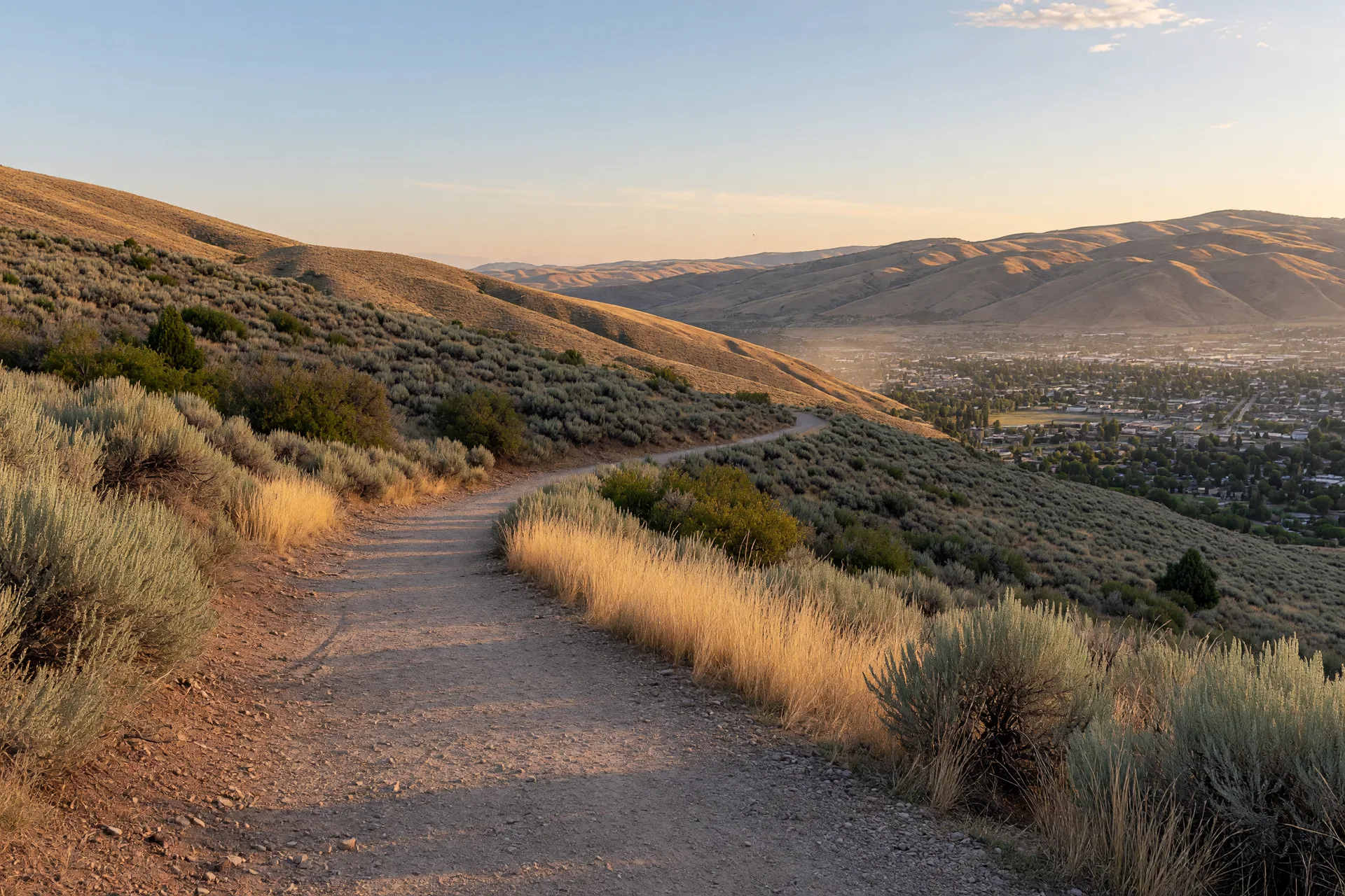 Illustrative image of a foothills trail