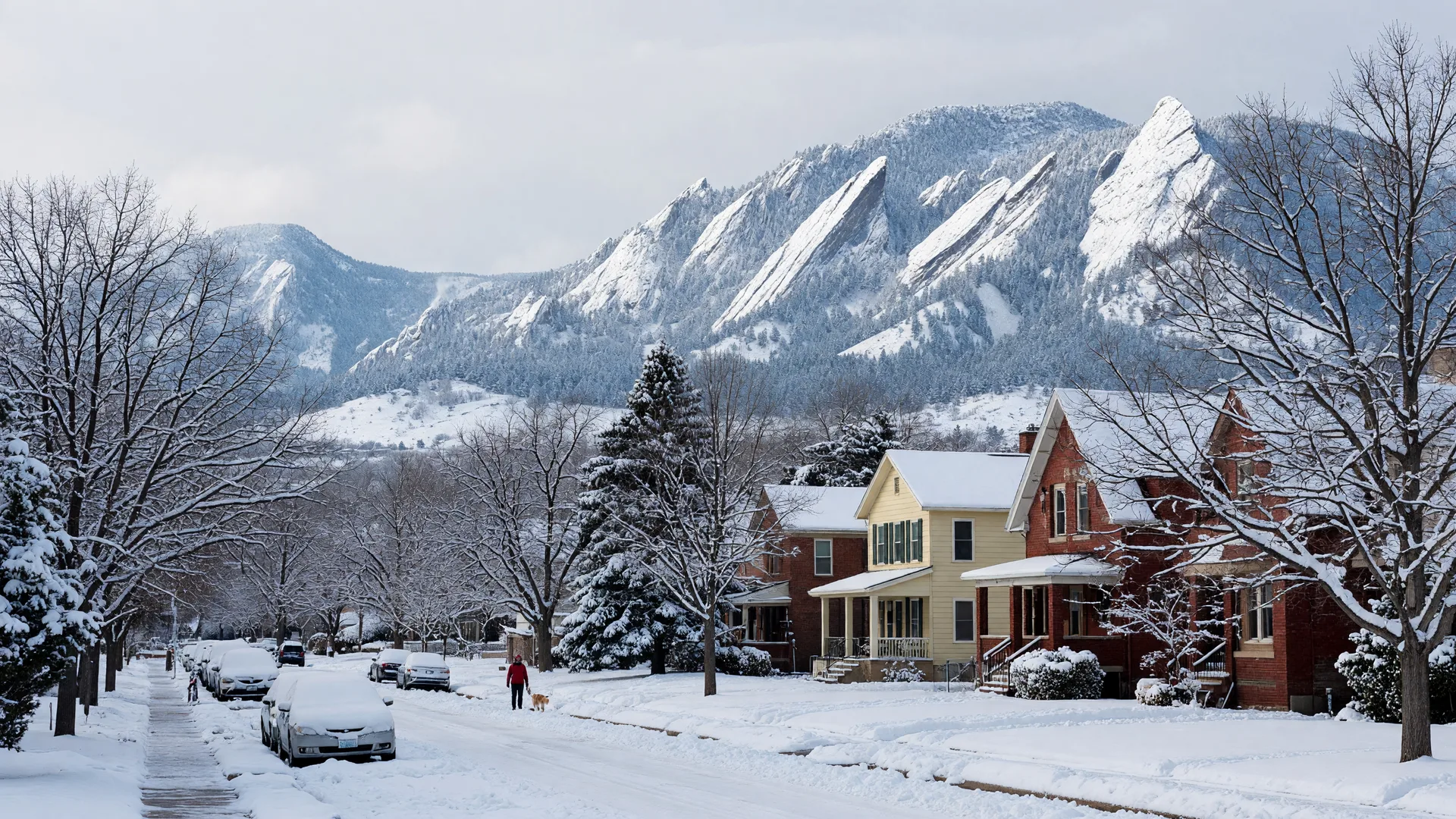 Boulder Colorado winter landscape