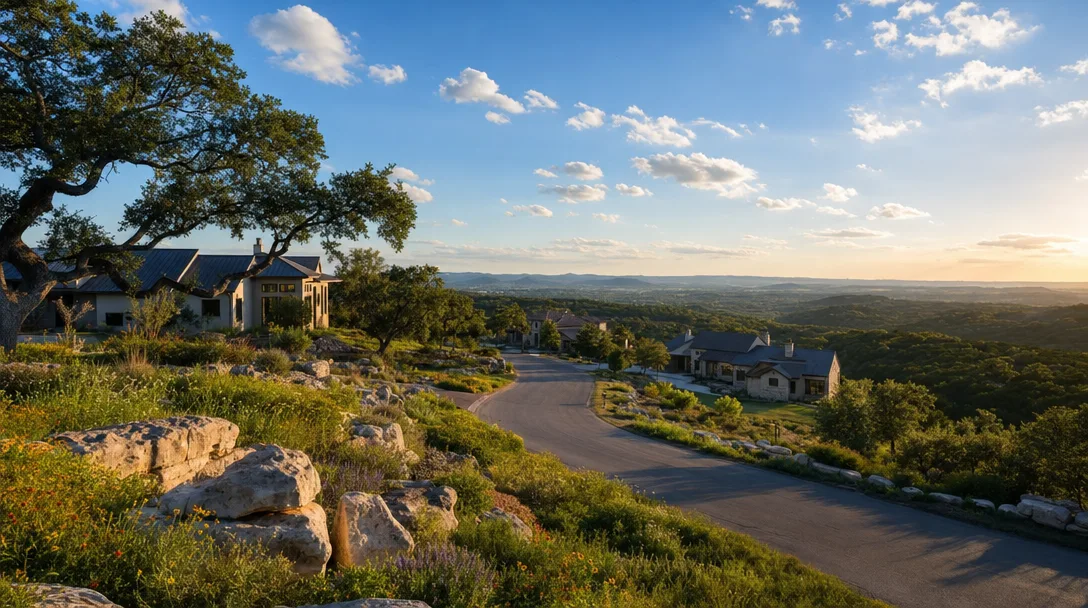 Sierra West community in the Wimberley Texas Hill Country area