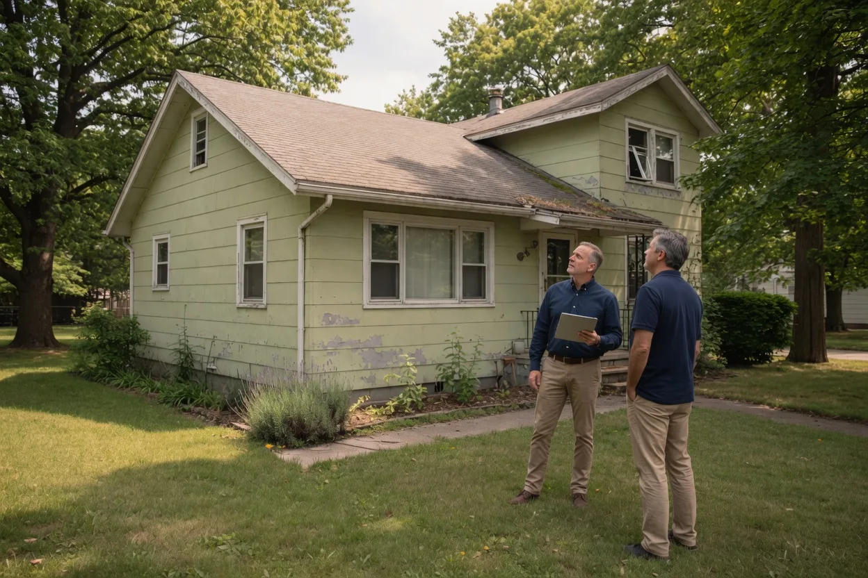 Home inspection of a fixer-upper before purchase
