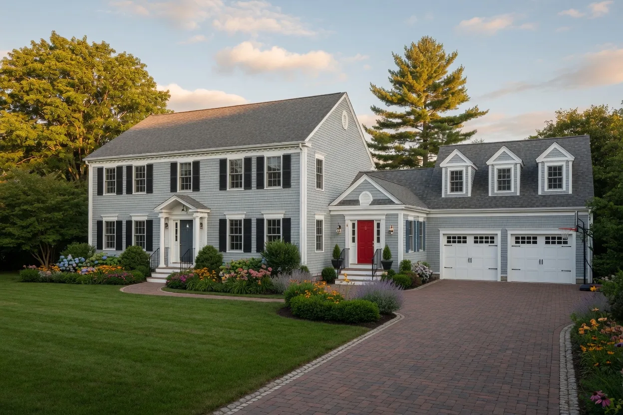 Exterior of a comfortable North Shore home with room for extended family