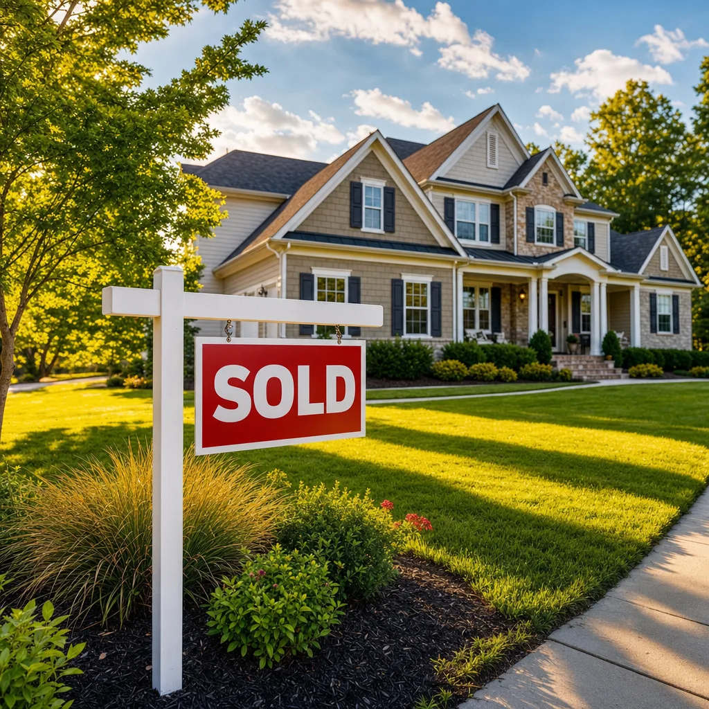 Home with Sold sign in NW Metro Atlanta