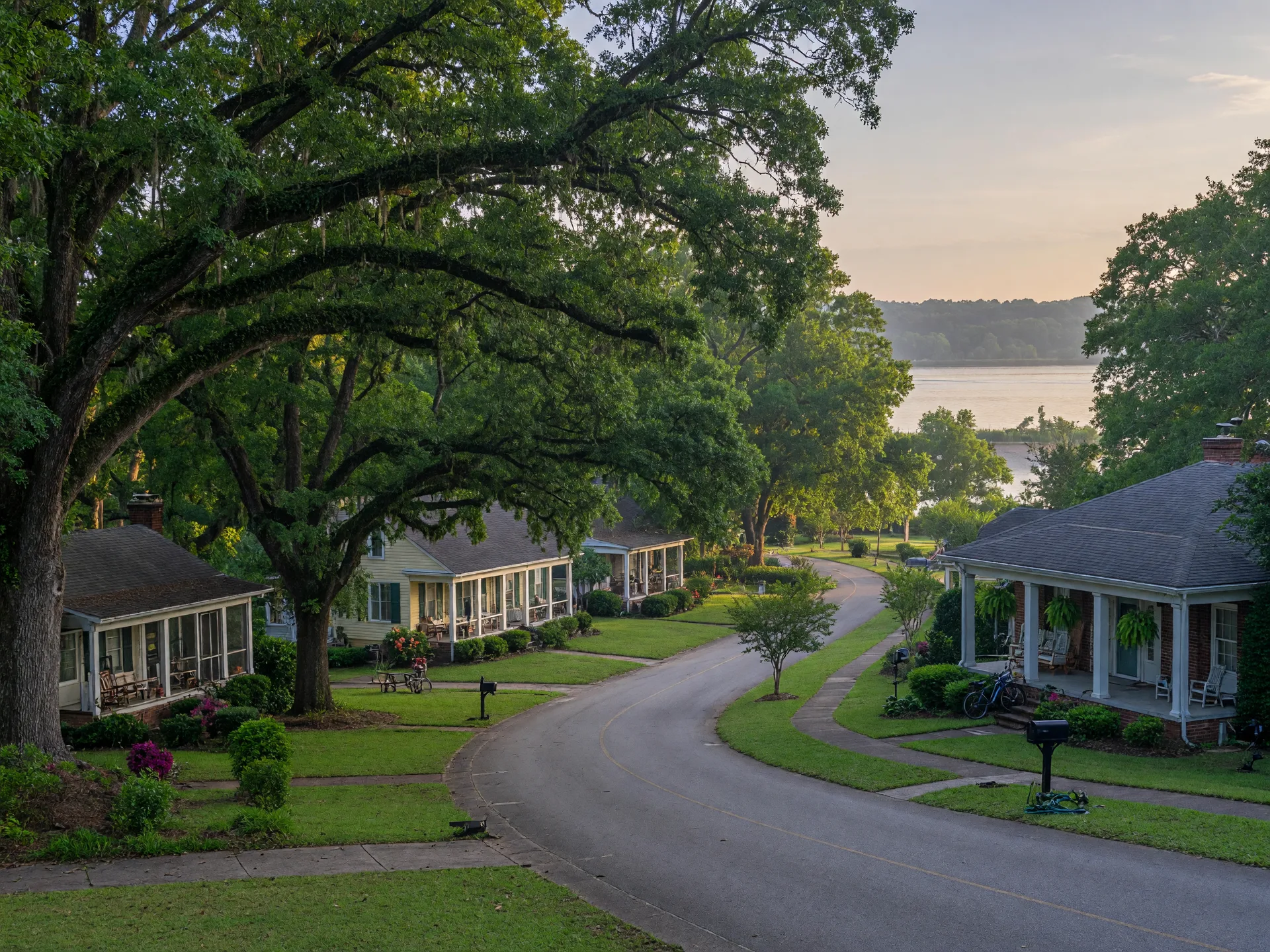 North Augusta SC relocation guide cover photo of a residential street