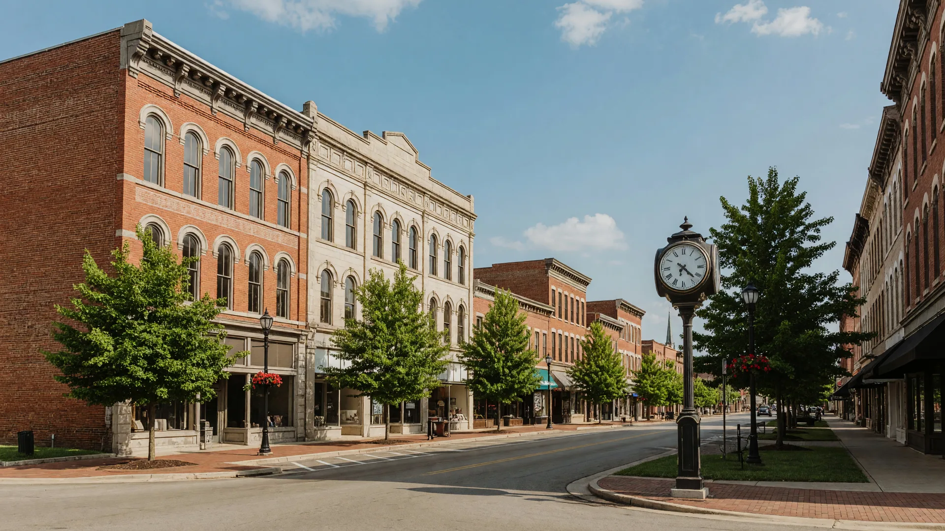 Miamisburg neighborhood: homes and streets in this historic downtown, modern living Greater Dayton community, served by Glasshouse Realty