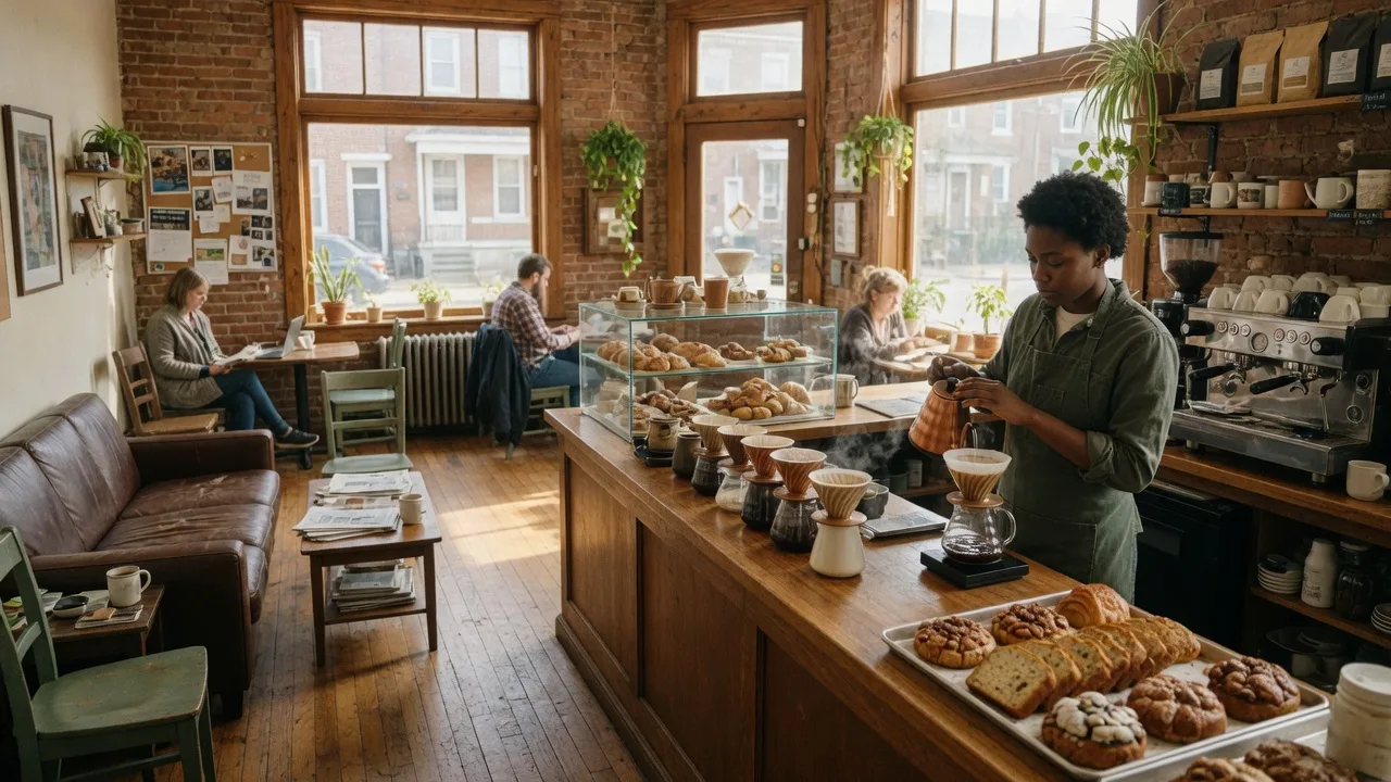 East Falls Coffee artisan coffee shop interior