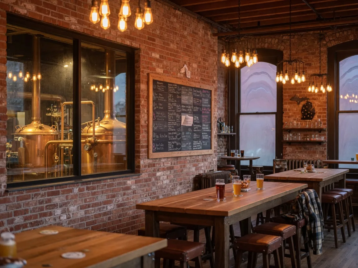 Interior of Tilted Axis Brewing Company in Lapeer