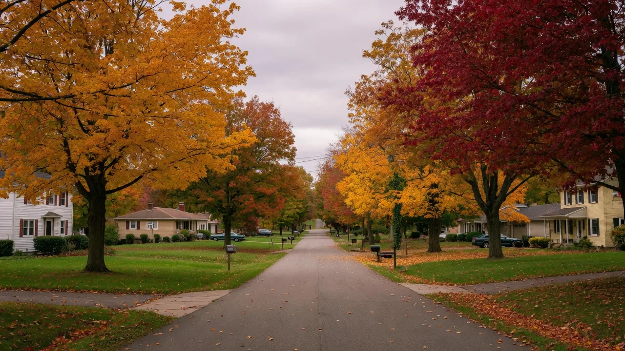Scenic autumn landscape in Kirtland, Ohio