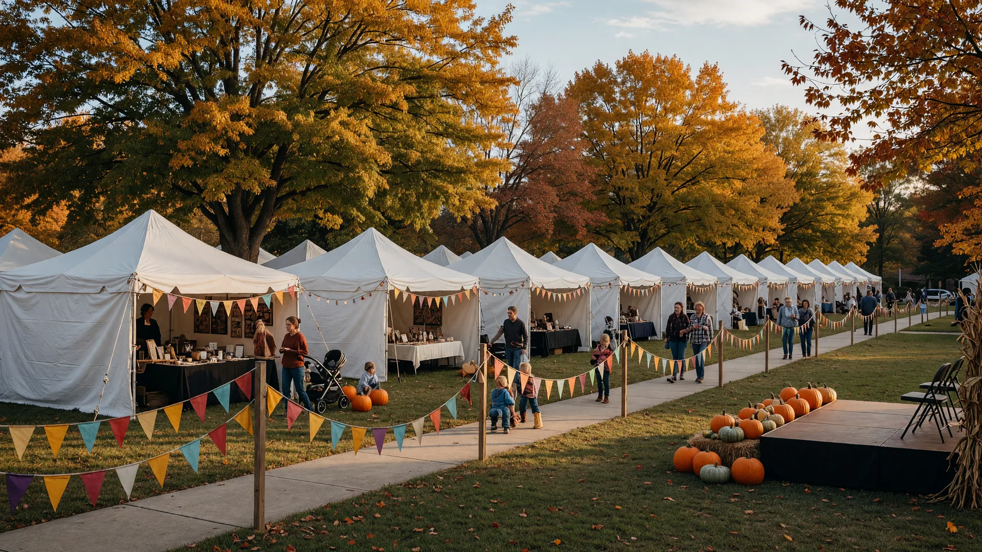 The Snellville Fall Festival runs on an October Saturday at the Towne Green: crafts, food, live music, costume contests, and a paid kids zone.