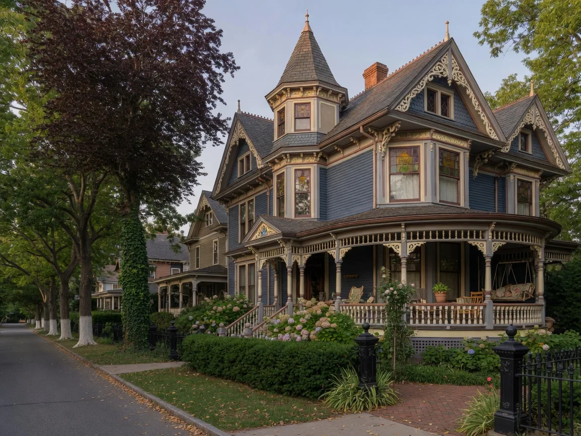 Victorian homes with ornate details in Swarthmore