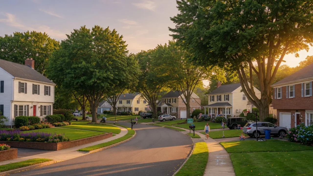 Cherry Hill, New Jersey tree-lined suburban street