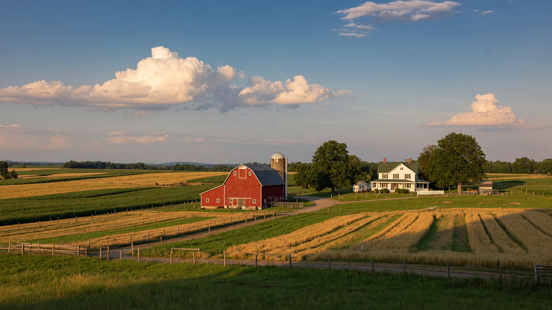 Preserved farmland and historic barn in Chesterfield Township, Burlington County NJ