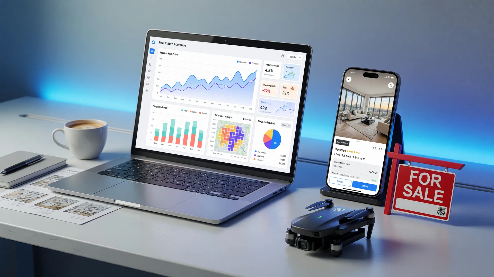 Modern marketing technology representing list with a twist